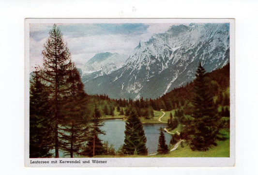 Ansichtskarte Lautersee mit Karwendel und Wörner
