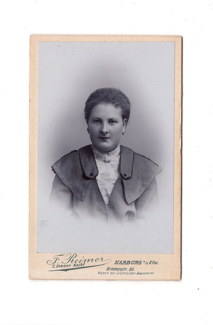 Fotografie Damenportrait - Hamburg-Harburg 1890er / CDV C1-02