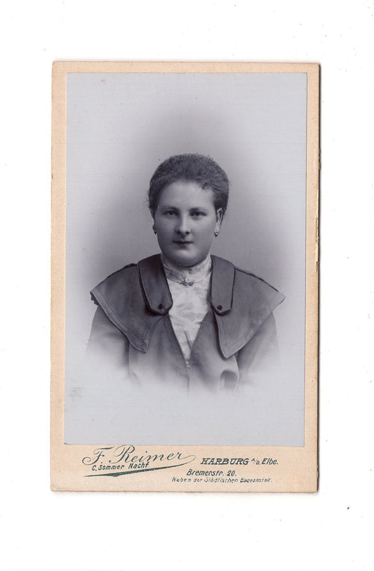 Fotografie Damenportrait - Hamburg-Harburg 1890er / CDV C1-02