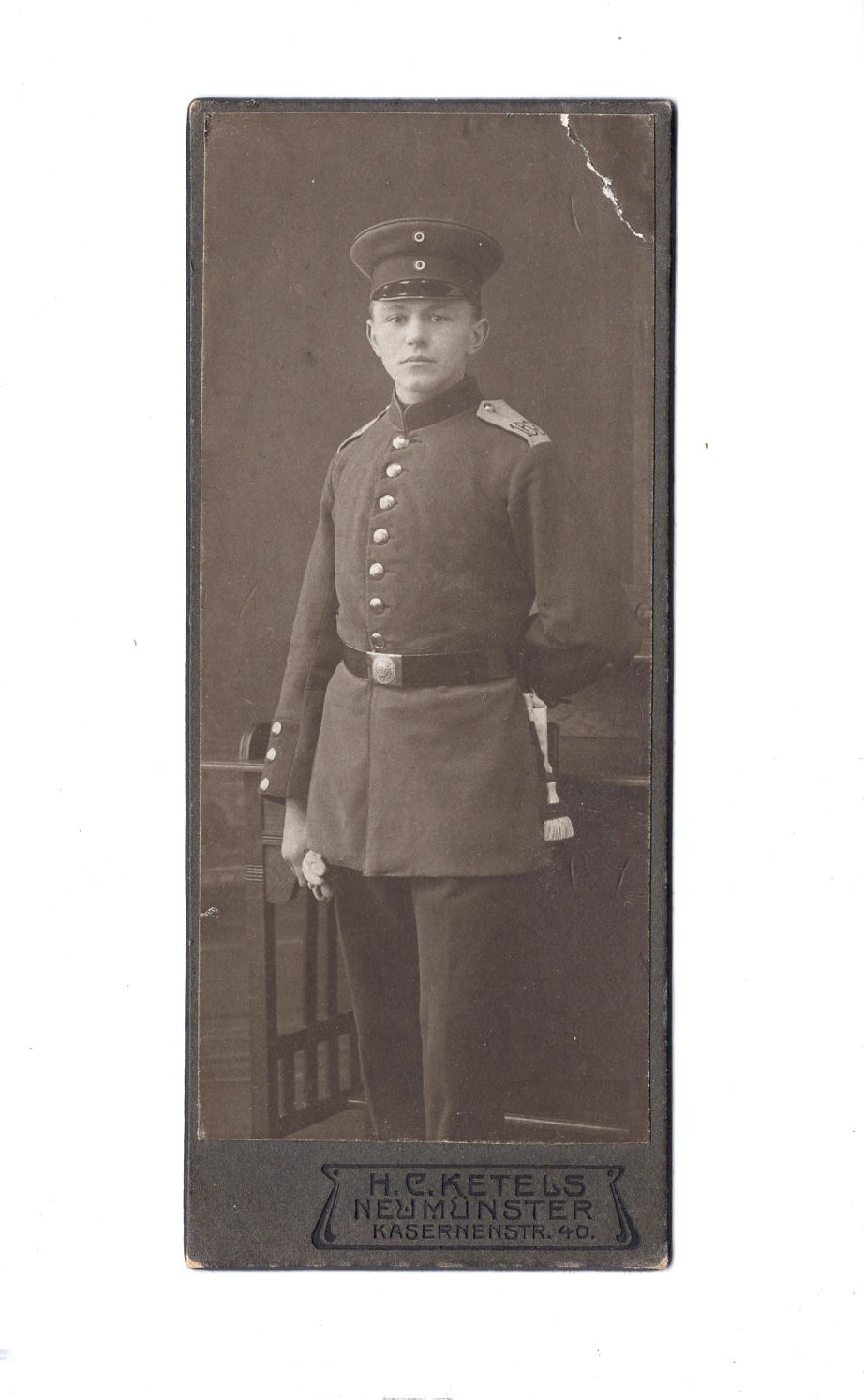 Fotografie Soldat / Soldatenportrait Regiment 163 - Neumünster um 1910