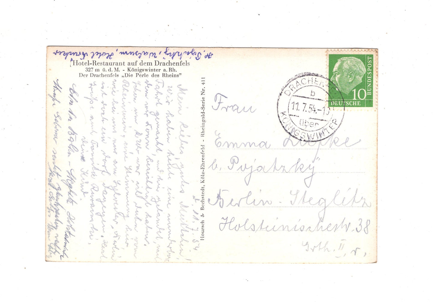 Ansichtskarte Siebengebirge / Drachenfeld - Wolkenburg - Rhöndorf / M1-63