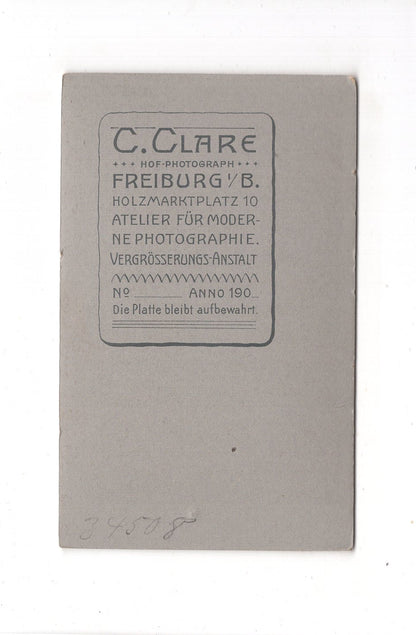 Fotografie Herrenportrait - Freiburg im Breisgau 1900er / CDV C1-20