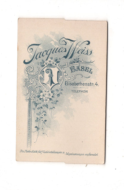 Fotografie Schönes Kinderbild / Baby - Basel 1890er / CDV N1-08