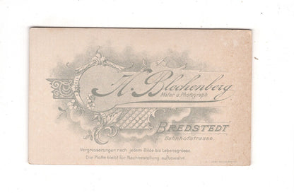 Fotografie Niedlicher kleiner Junge - Bredstedt 1890er / CDV M1-25