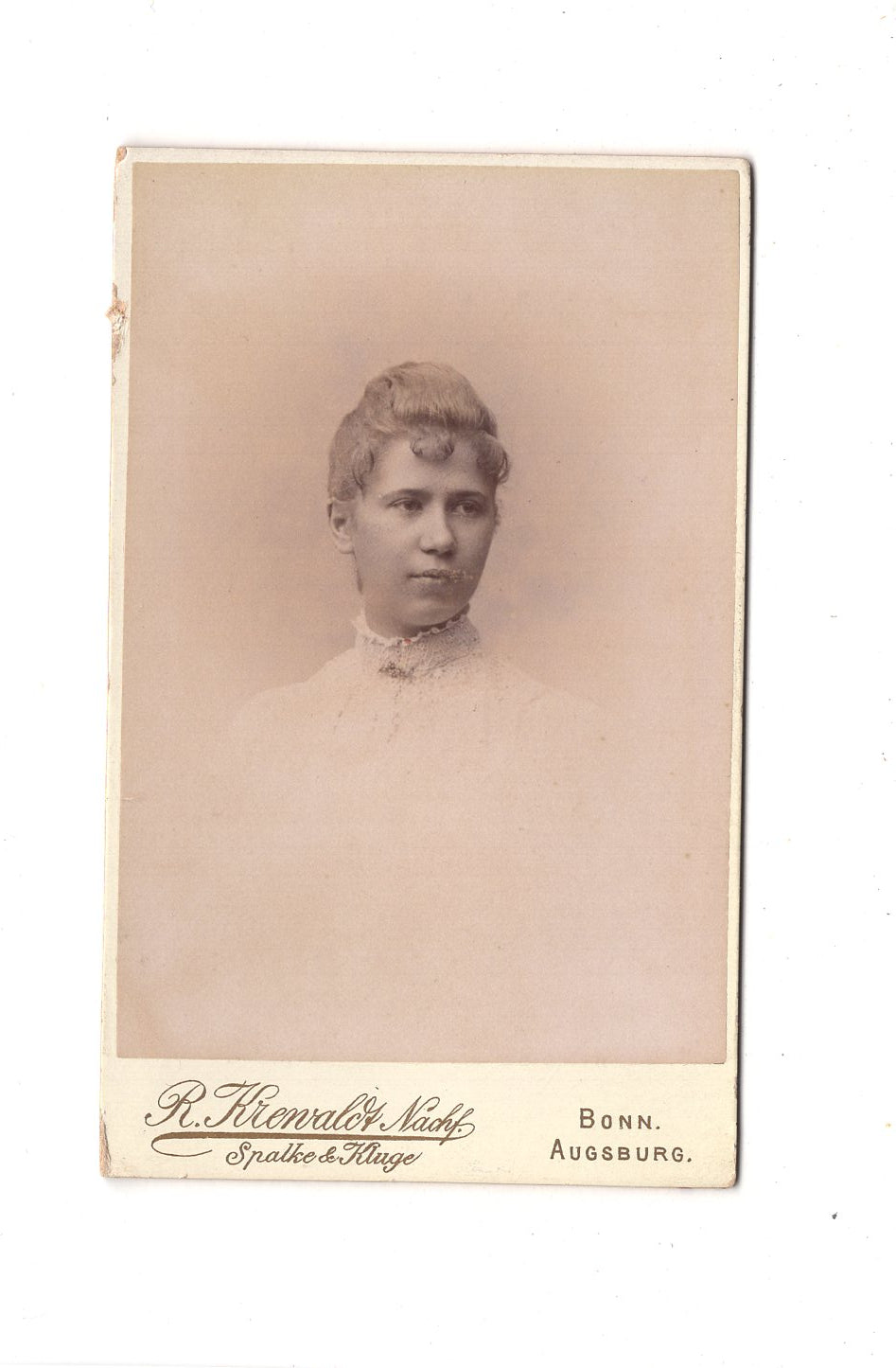 Fotografie Damenportrait - Bonn / Augsburg 1890er / CDV C1-03