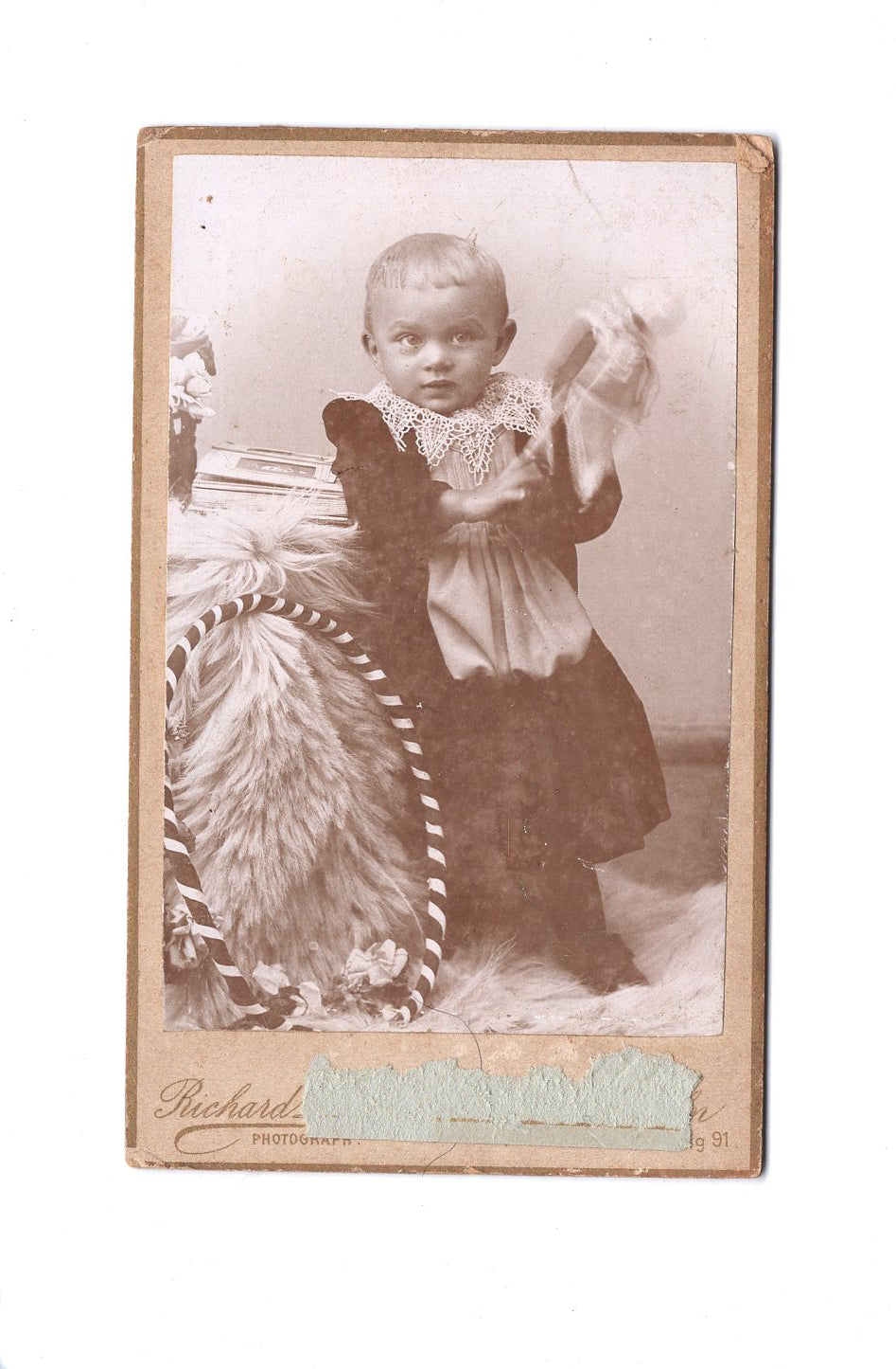 Fotografie Niedliches kleines Kind - Egeln 1890er