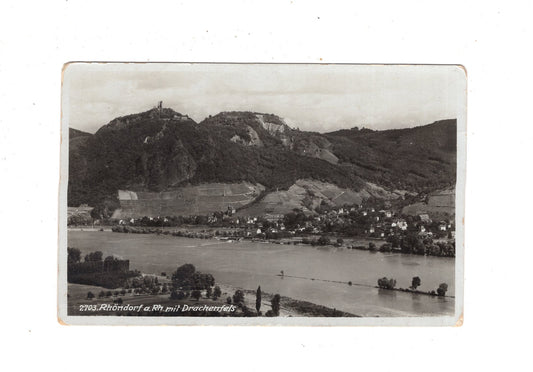 Ansichtskarte Rhöndorf am Rhein mit Drachenfels / M1-63