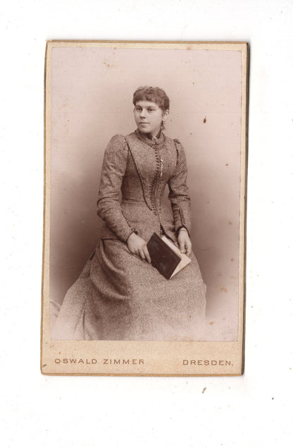 Fotografie Feine Dame - Dresden 1890er / CDV L1-24