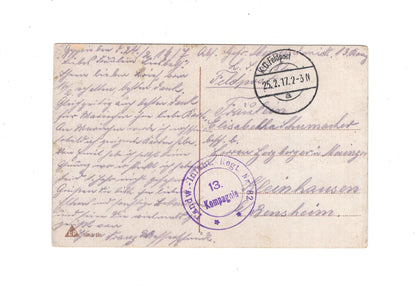 Ansichtskarte / Feldpost / Patriotische Karte / IR 82 - 1917