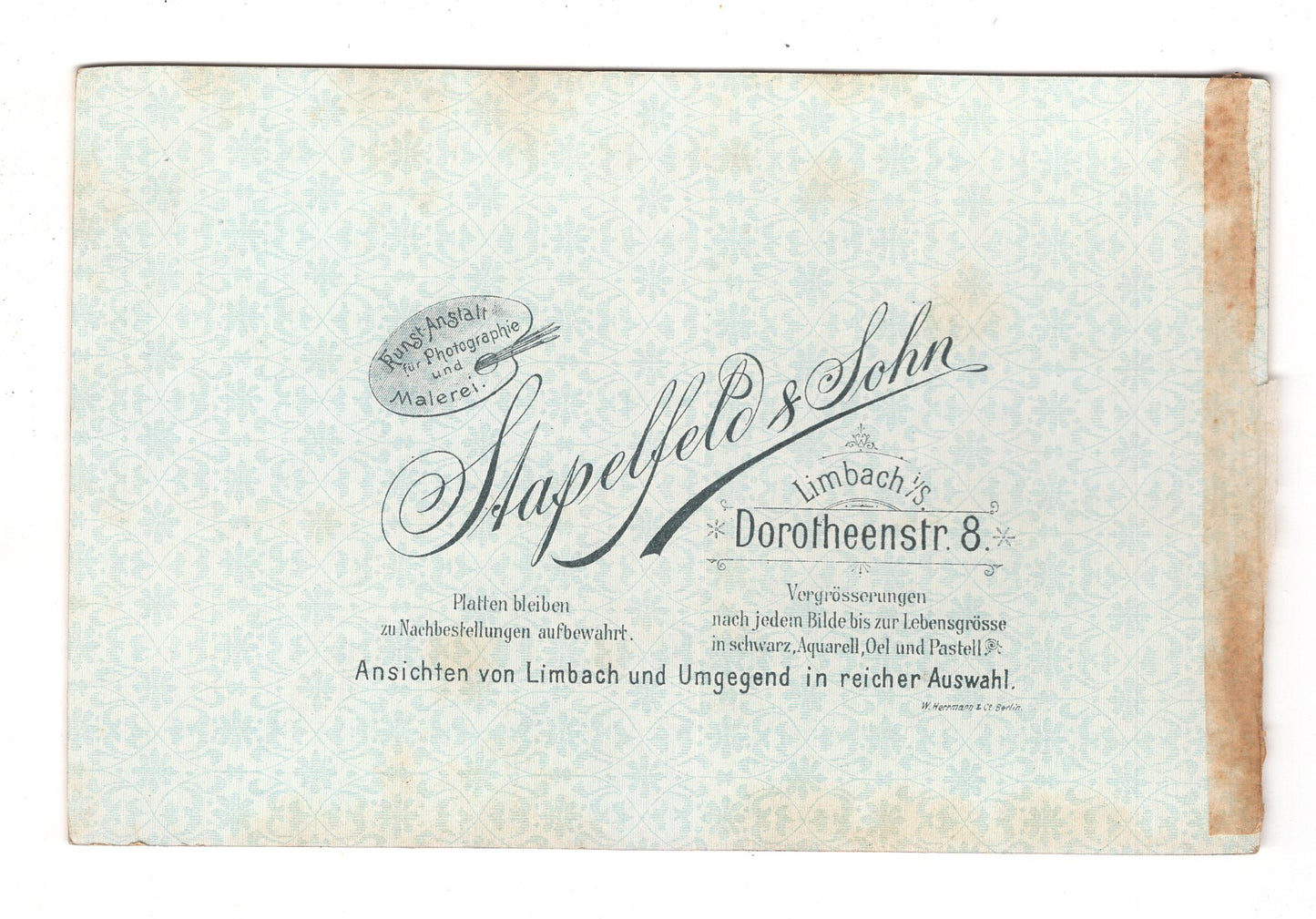 Fotografie Feine Dame - Limbach 1890er / CAB W-22