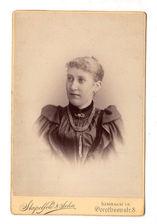 Fotografie Feine Dame - Limbach um 1890 / CAB W-22