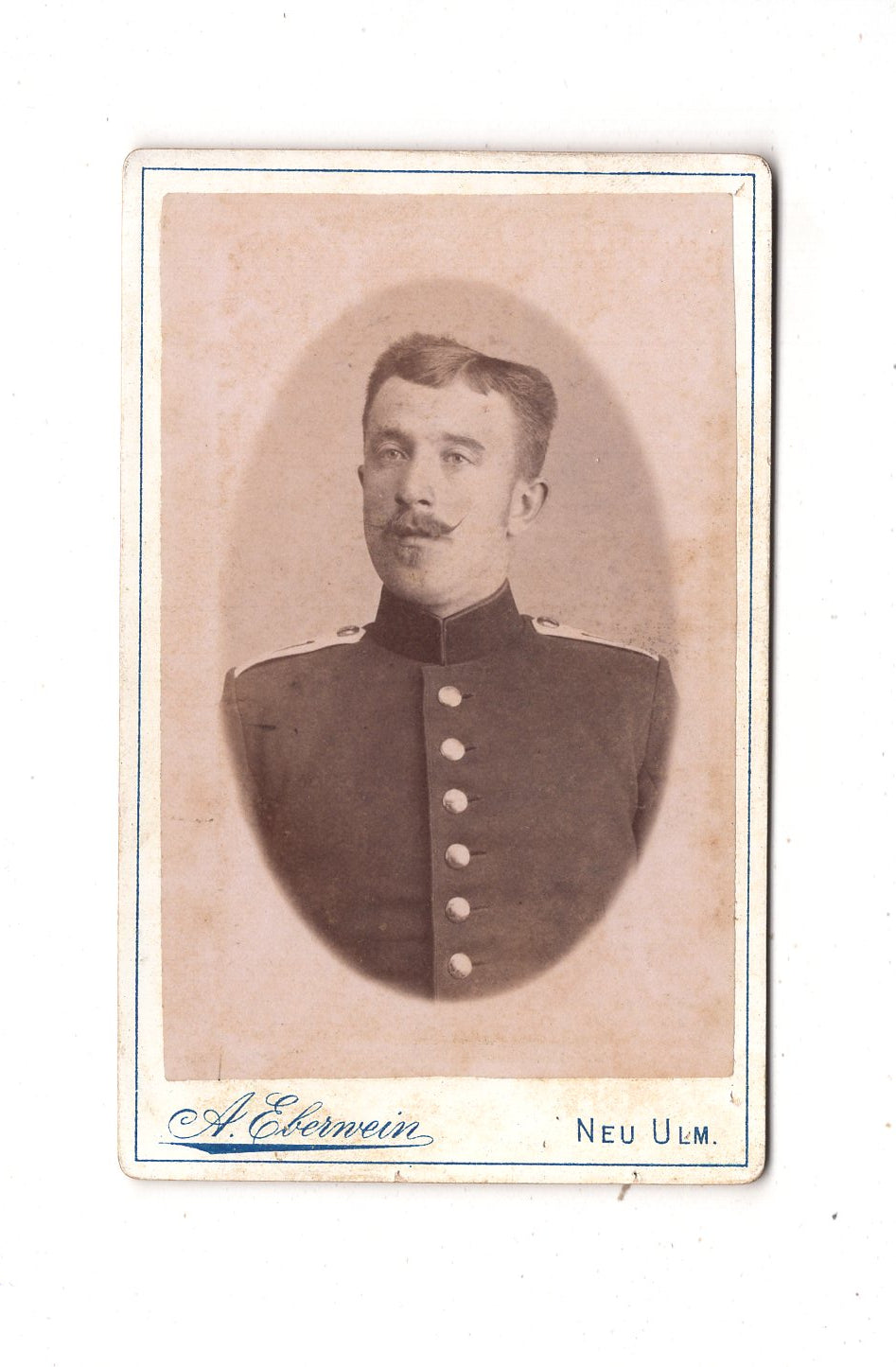 Fotografie Soldat - Neu-Ulm um 1890 / CDV M1-05