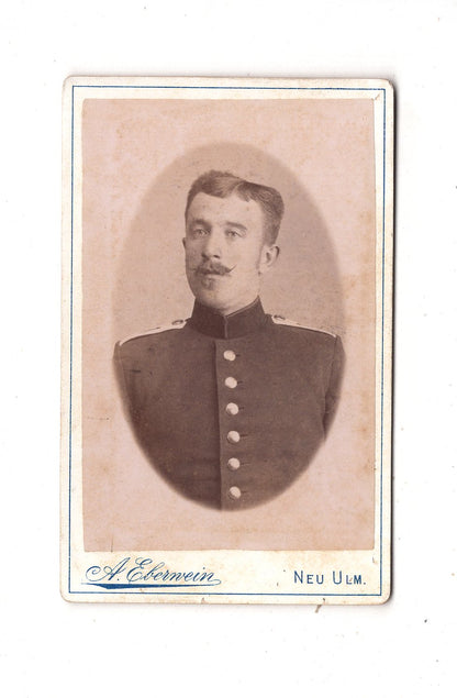 Fotografie Soldat - Neu-Ulm um 1890 / CDV M1-05