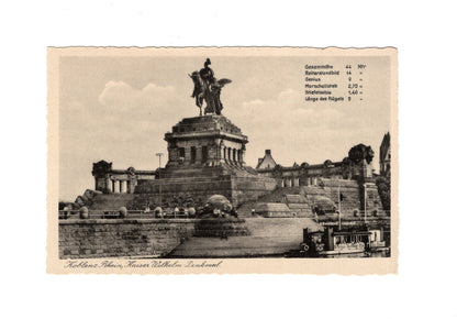 Ansichtskarte Koblenz am Rhein / Kaiser-Wilhelm-Denkmal