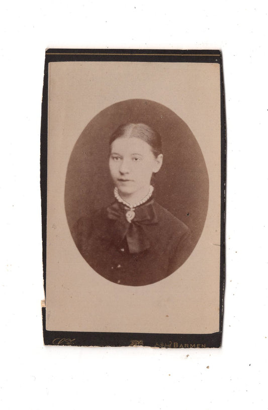 Fotografie Damenportrait - Barmen / Düsseldorf um 1880 / CDV N1-13