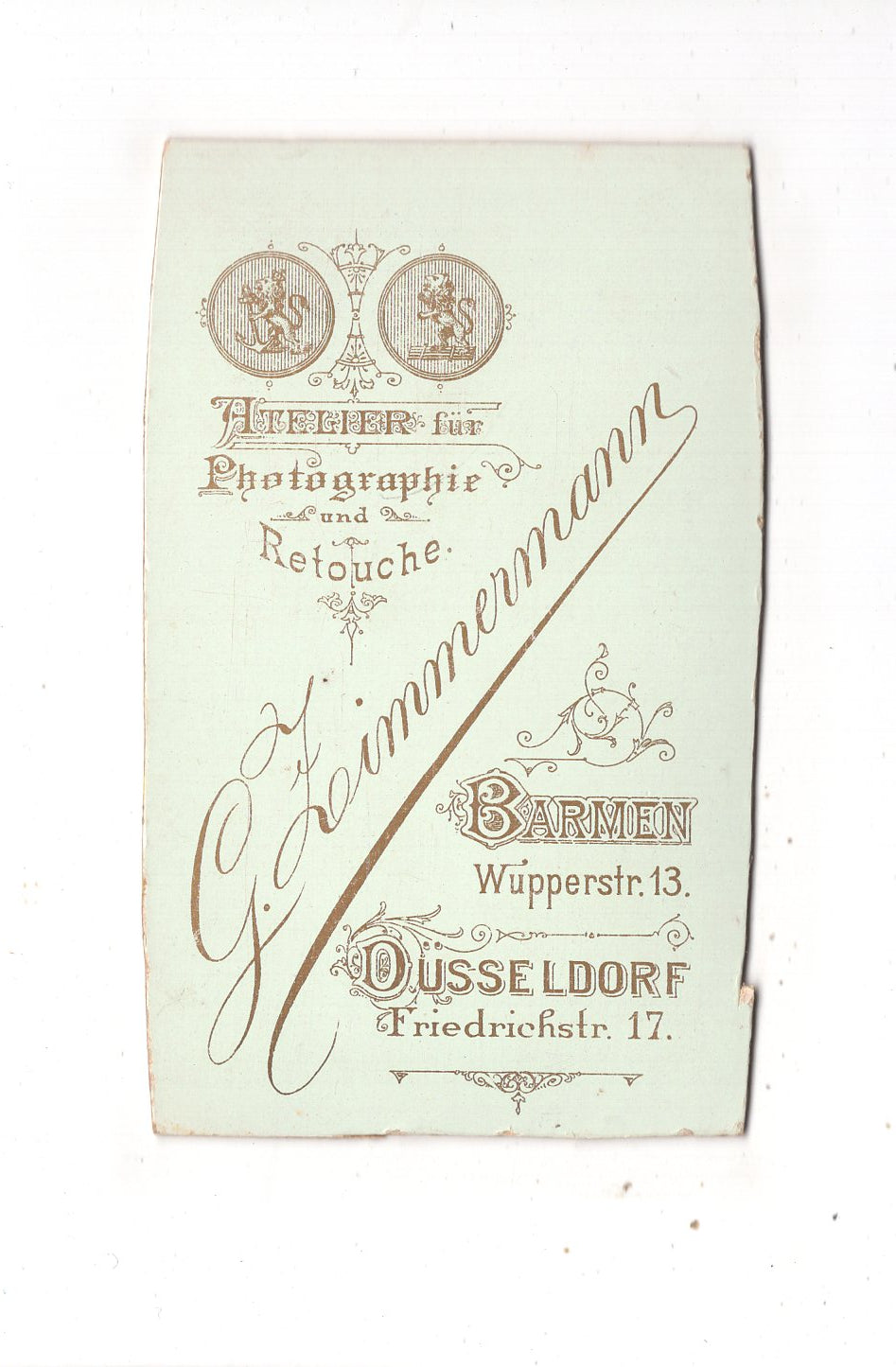 Fotografie Damenportrait - Barmen / Düsseldorf um 1880 / CDV N1-13