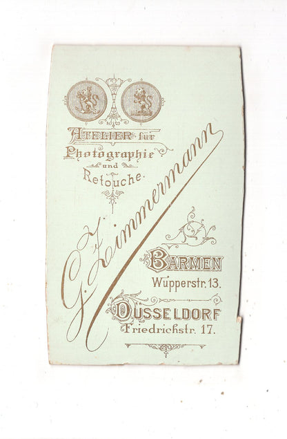 Fotografie Damenportrait - Barmen / Düsseldorf um 1880 / CDV N1-13