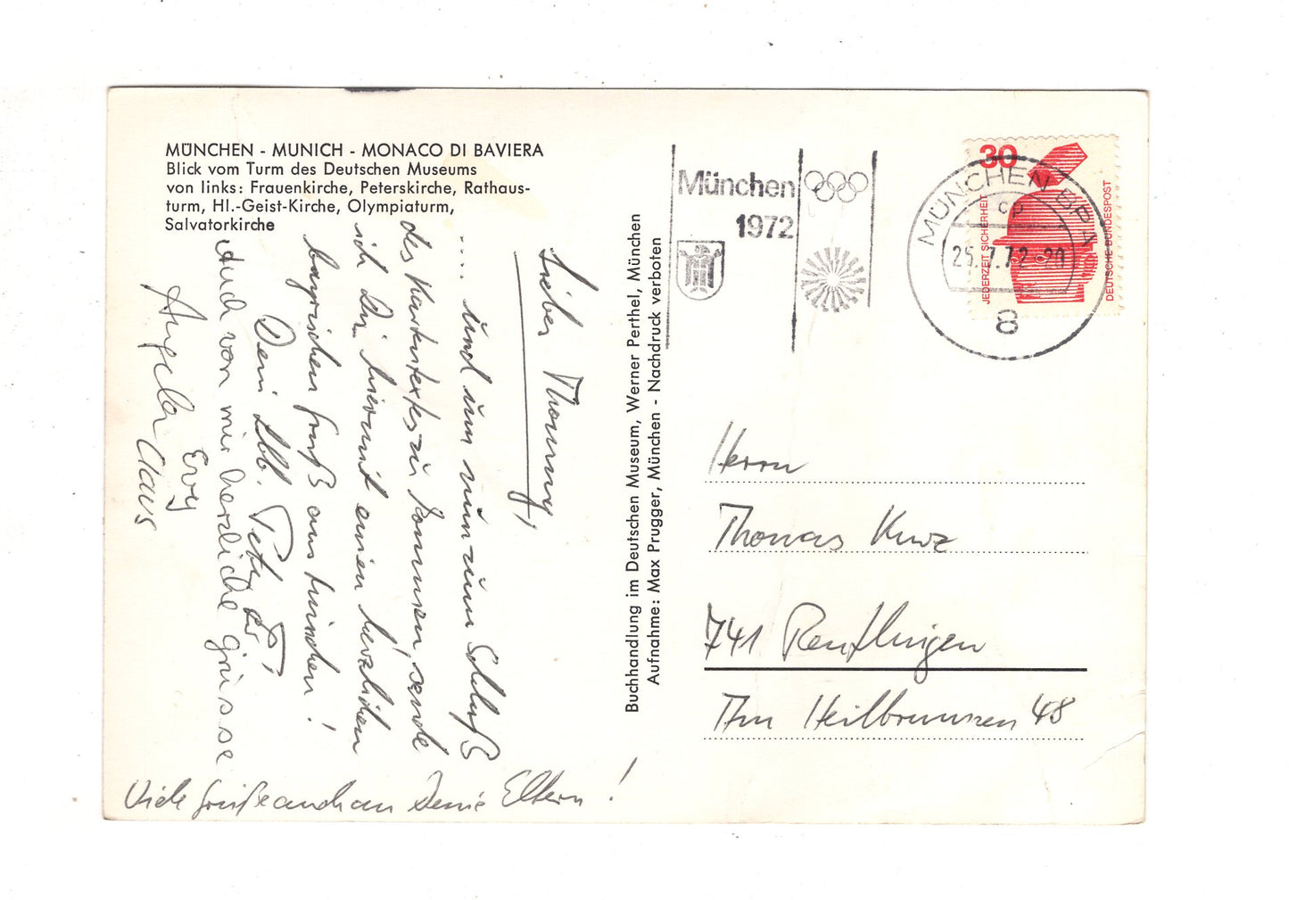 Ansichtskarte München / Blick vom Turm des Deutschen Museums / I1-67