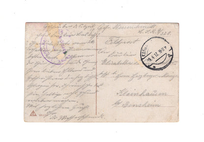 Ansichtskarte / Feldpost / Patriotische Karte / IR 82 - 1917