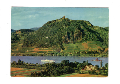 Ansichtskarte Am Rhein / Blick vom Rodderberg auf Ruine Drachenfels / M1-63