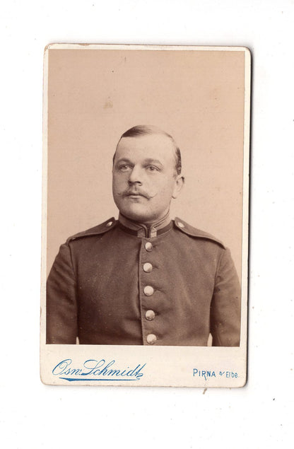 Fotografie Soldat - Pirna 1880er / CDV M1-06