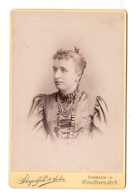 Fotografie Feine Dame - Limbach um 1890 / CAB W-22