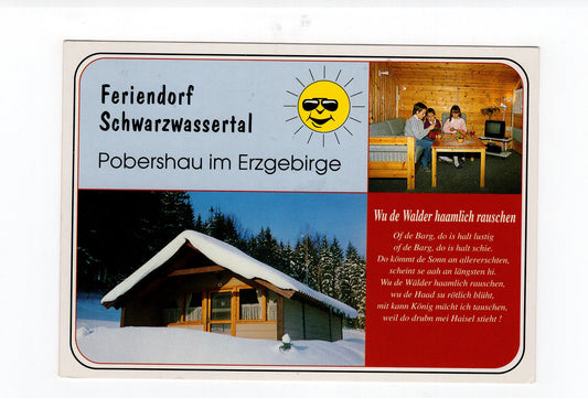 Ansichtskarte Pobershau im Erzgebirge / Feriendorf Schwarzwassertal