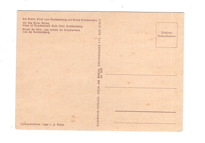Ansichtskarte Am Rhein / Blick vom Rodderberg auf Ruine Drachenfels / M1-63