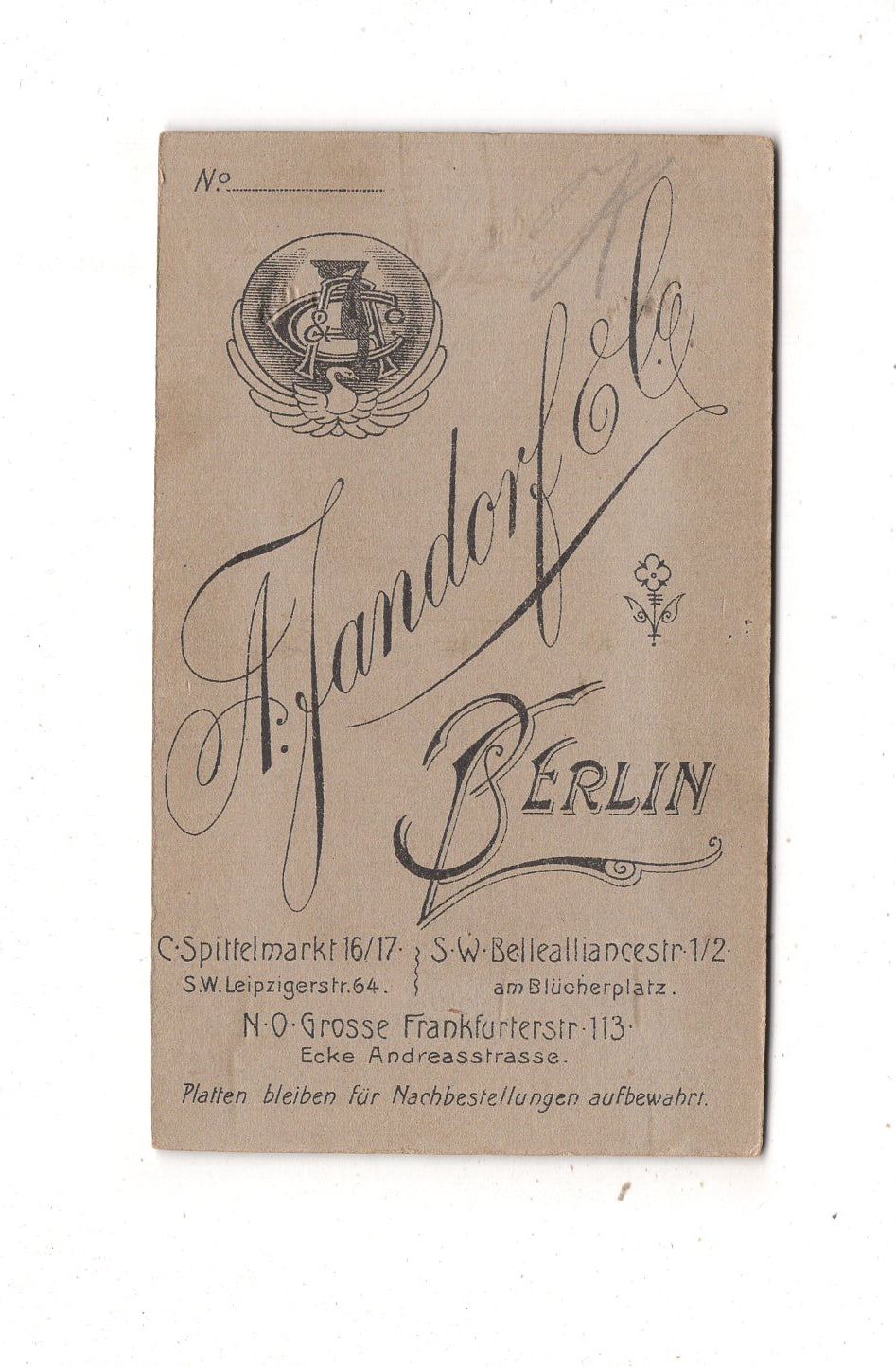 Fotografie Feine Dame - Berlin um 1900 / CDV L1-24