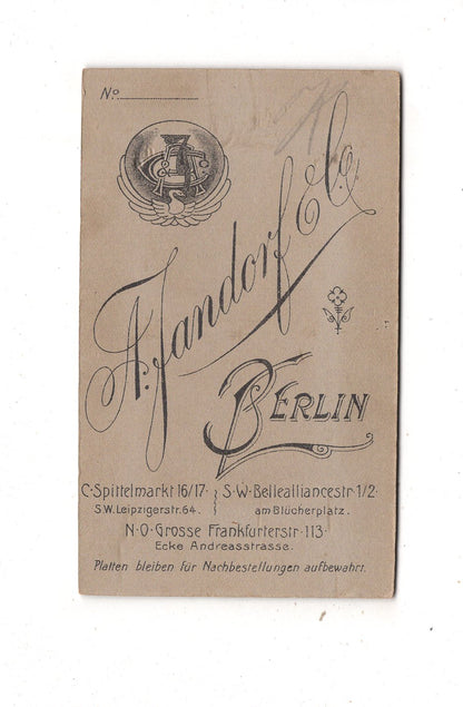 Fotografie Feine Dame - Berlin um 1900 / CDV L1-24