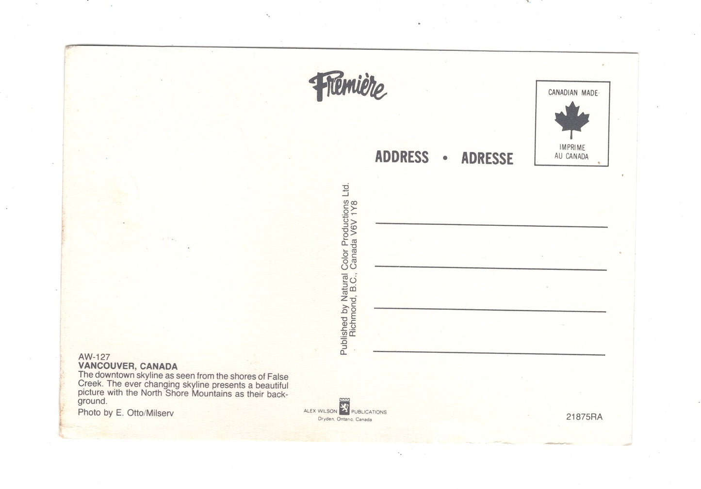 Ansichtskarte Vancouver / British Columbia / Kanada