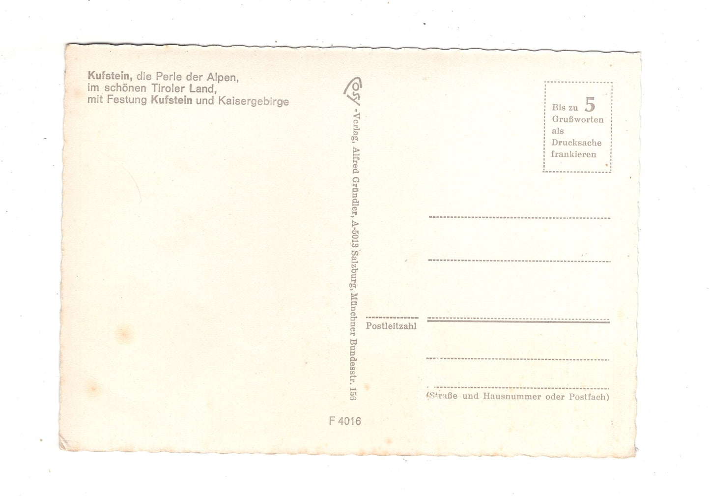 Ansichtskarte Kufstein / Tirol / Österreich / N1-64