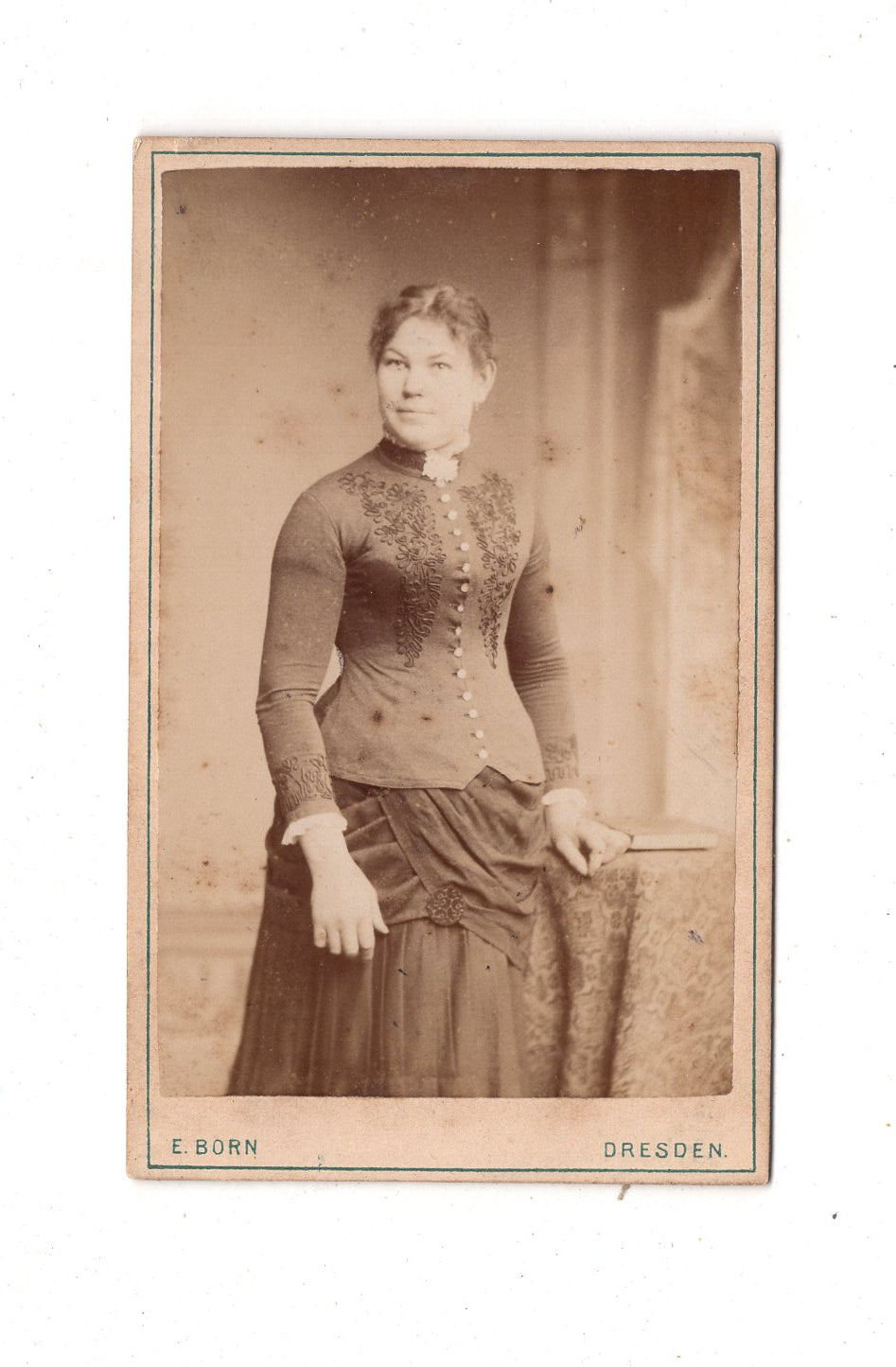 Fotografie Feine Dame - Dresden 1880er / CDV L1-24