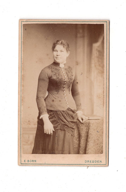 Fotografie Feine Dame - Dresden 1880er / CDV L1-24
