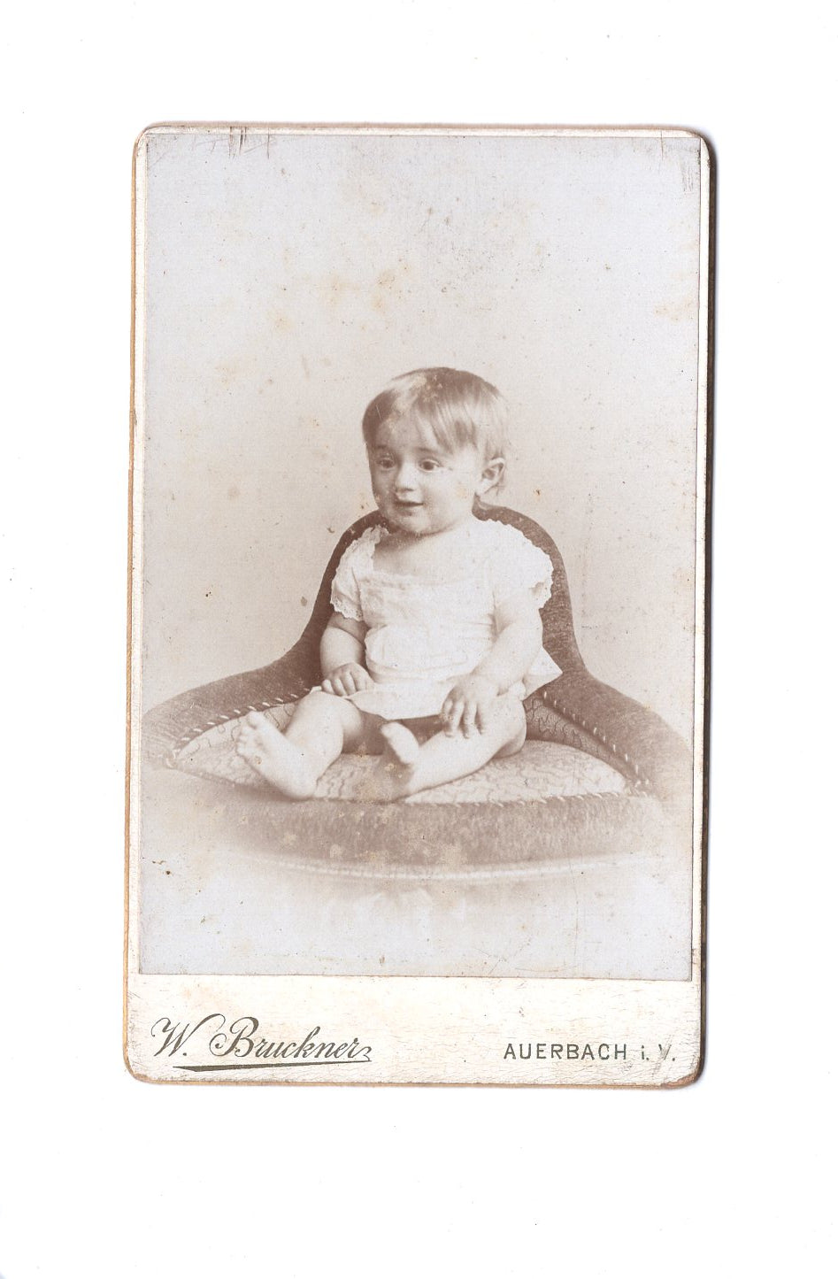 Fotografie Niedliches kleines Kind - Auerbach 1890er