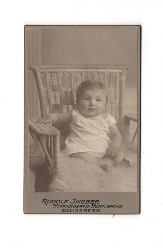 Fotografie Schönes Kinderbild / Baby - Sonneberg um 1910 / CDV N1-08