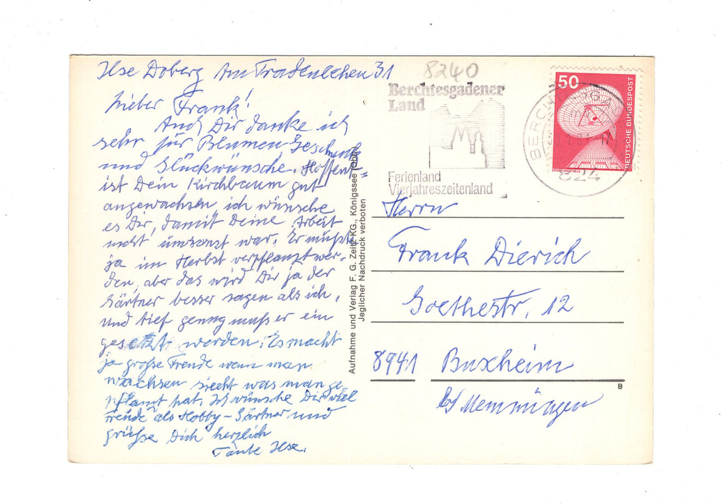 Ansichtskarte Berchtesgadener Land