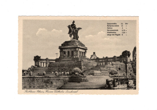 Ansichtskarte Koblenz am Rhein / Kaiser-Wilhelm-Denkmal