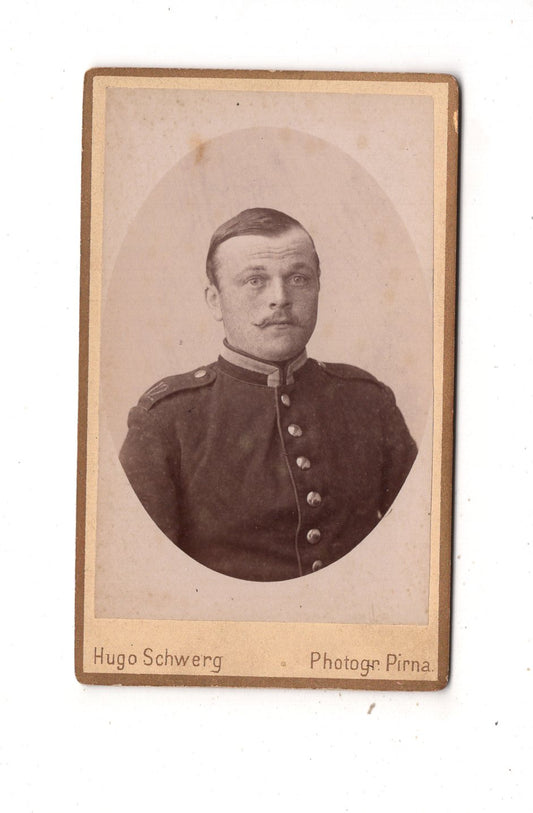 Fotografie Soldat - Pirna 1888  / CDV M1-06