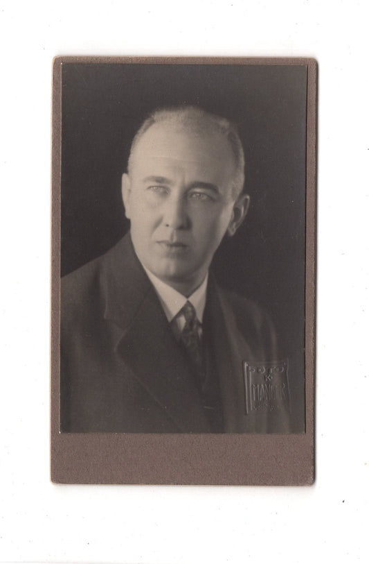 Fotografie Herrenportrait - unbekannter Ort 1920er / CDV C1-21