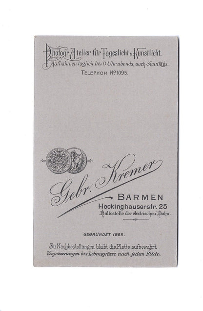 Fotografie Damenportrait - Barmen um 1900