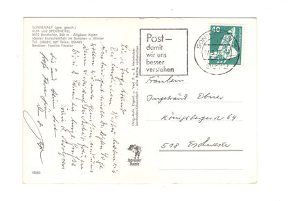 Ansichtskarte Kurhotel Sonnenalp bei Sonthofen im Oberallgäu / H1-54