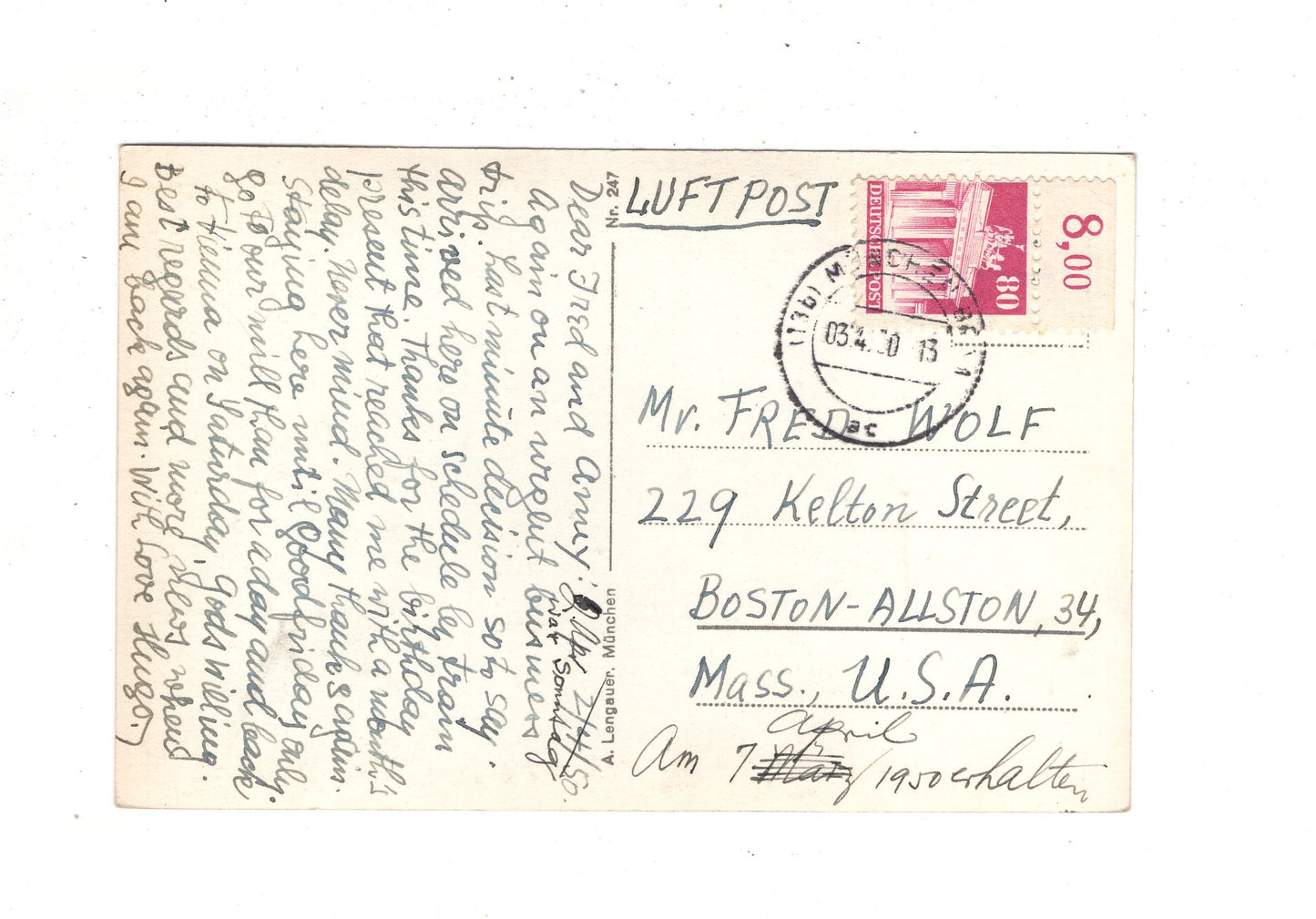 Ansichtskarte München / Blick von der Ludwigskirche / I1-67