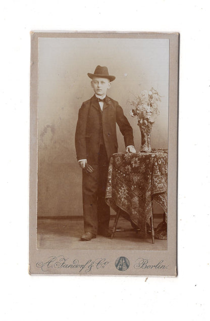 Fotografie Feiner Junge - Berlin 1890er / CDV M1-26
