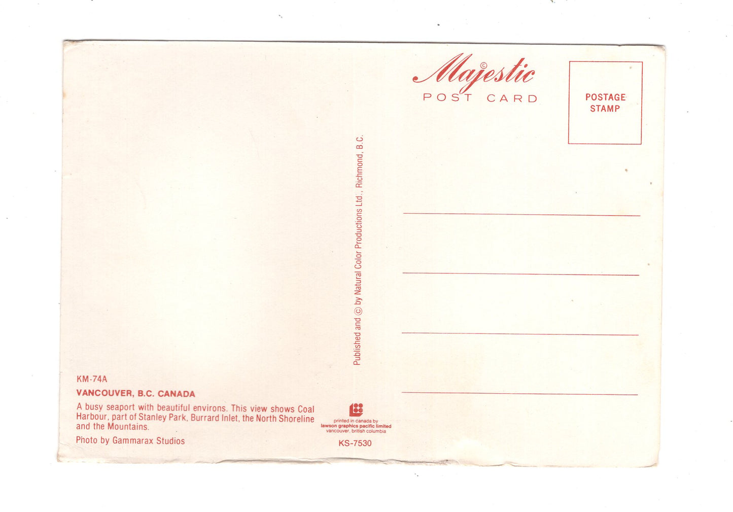 Ansichtskarte Vancouver / British Columbia / Kanada