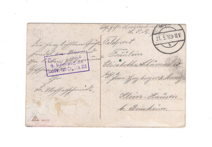 Ansichtskarte / Feldpost / Patriotische Karte / IR 328 - 1917