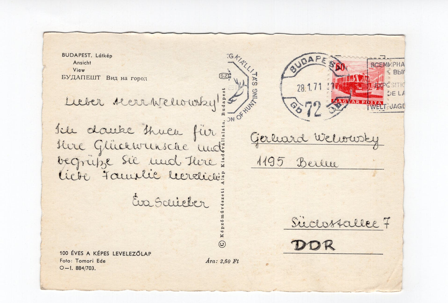 Ansichtskarte Budapest / Ungarn