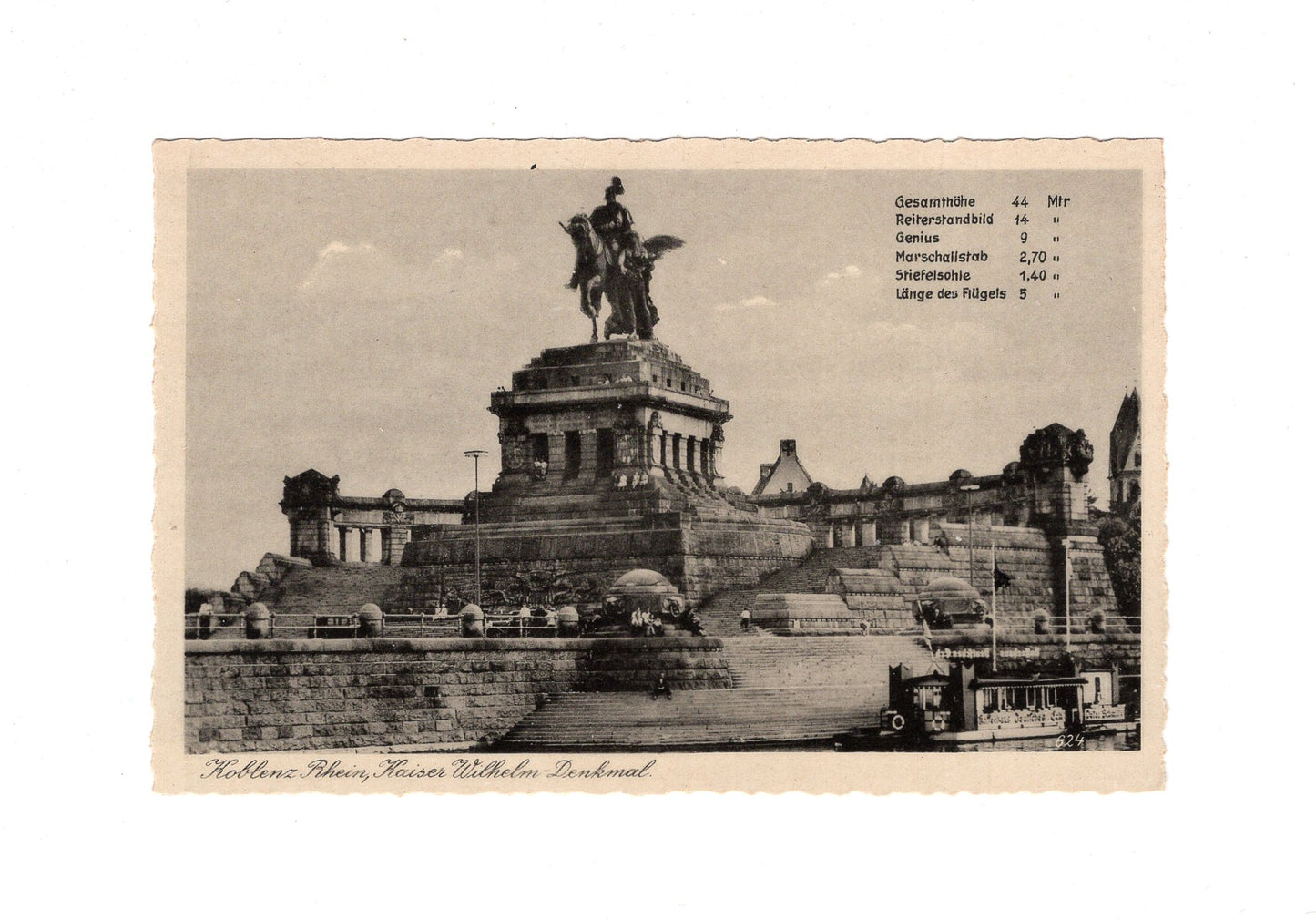 Ansichtskarte Koblenz am Rhein / Kaiser-Wilhelm-Denkmal