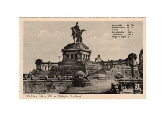 Ansichtskarte Koblenz am Rhein / Kaiser-Wilhelm-Denkmal