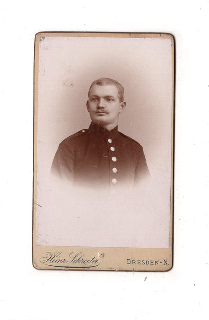 Fotografie Soldat - Dresden 1890er / CDV M1-06